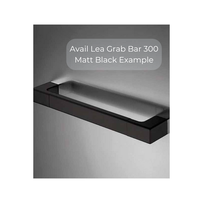 Lea Square Shape Grab Rail 300mm Matte Black - A1895ANE