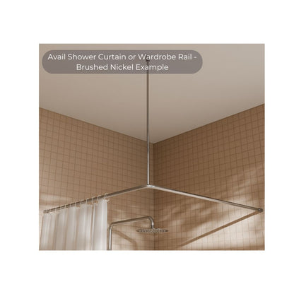 Calibre Mecca Curtain Rail 1200x1200mm 90 Degree Matte Black - NRCR0006MB