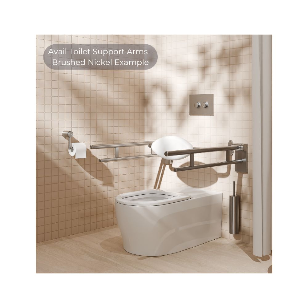 Mecca Care Foldable Toilet Support Arm Brushed Bronze (Due in stock late December) - NRCR0007BZ