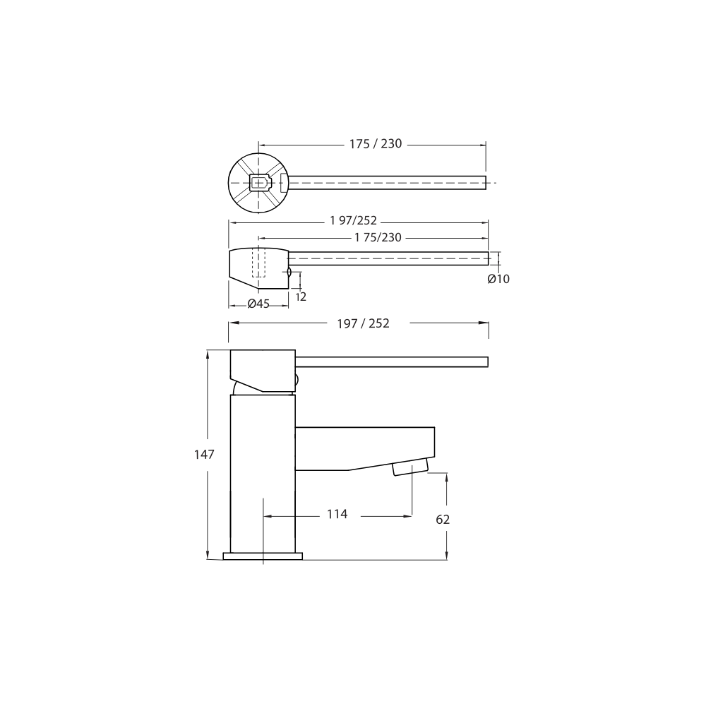 Basin Mixer Extra Long Handle with 170mm Lever Chrome - ALS-ROB-CR170