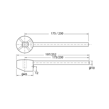 Basin and Sink Mixer Extra Long Handle with 170mm Lever Chrome - ALS-CREMED170