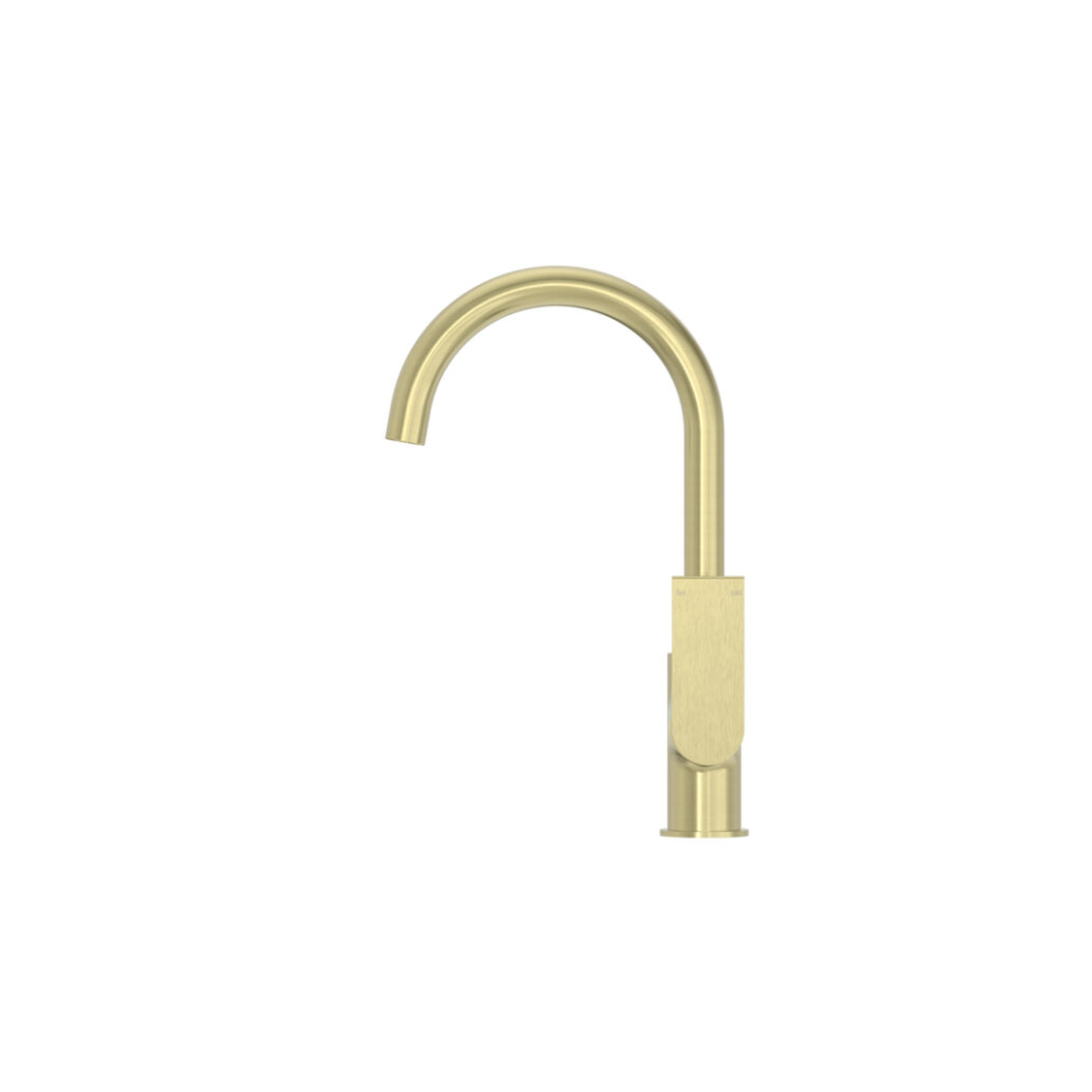 Bianca Kitchen Mixer Gooseneck Spout Brushed Gold - NR321506BG