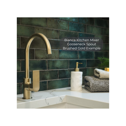 Bianca Kitchen Mixer Gooseneck Spout Chrome - NR321506CH