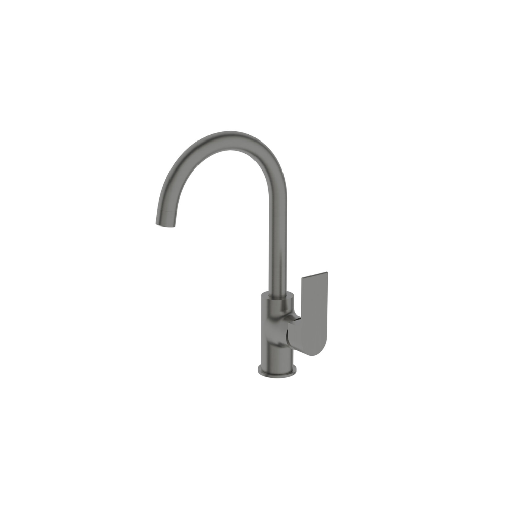 Bianca Kitchen Mixer Gooseneck Spout Gun Metal - NR321506GM