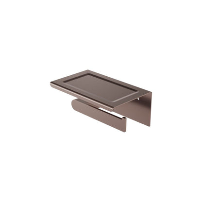 Bianca Toilet Roll Holder With Phone Holder Brushed Bronze - NR9086aBZ