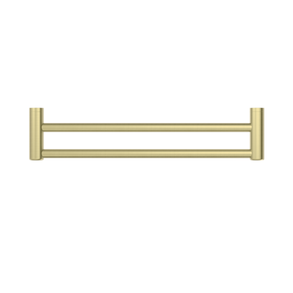 Calibre Mecca 25mm Double Towel Grab Rail 600mm Brushed Gold - NRCR2524DBG