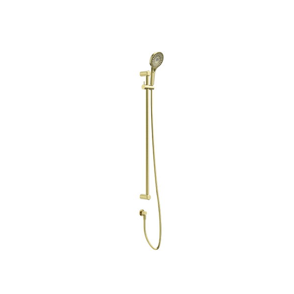 Calibre Mecca 25mm Grab Rail And Adjustable Shower Rail Set 900mm Brushed Gold - NRCS004BG