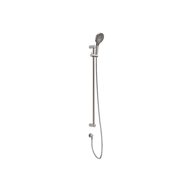 Calibre Mecca 25mm Grab Rail And Adjustable Shower Rail Set 900mm Brushed Nickel - NRCS004BN