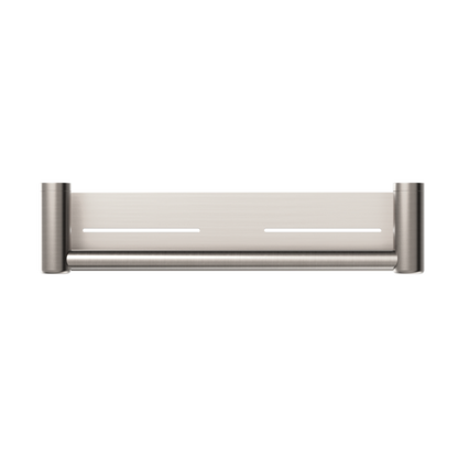 Calibre Mecca 25mm Grab Rail With Shelf 450mm Brushed Nickel - NRCR2518CBN