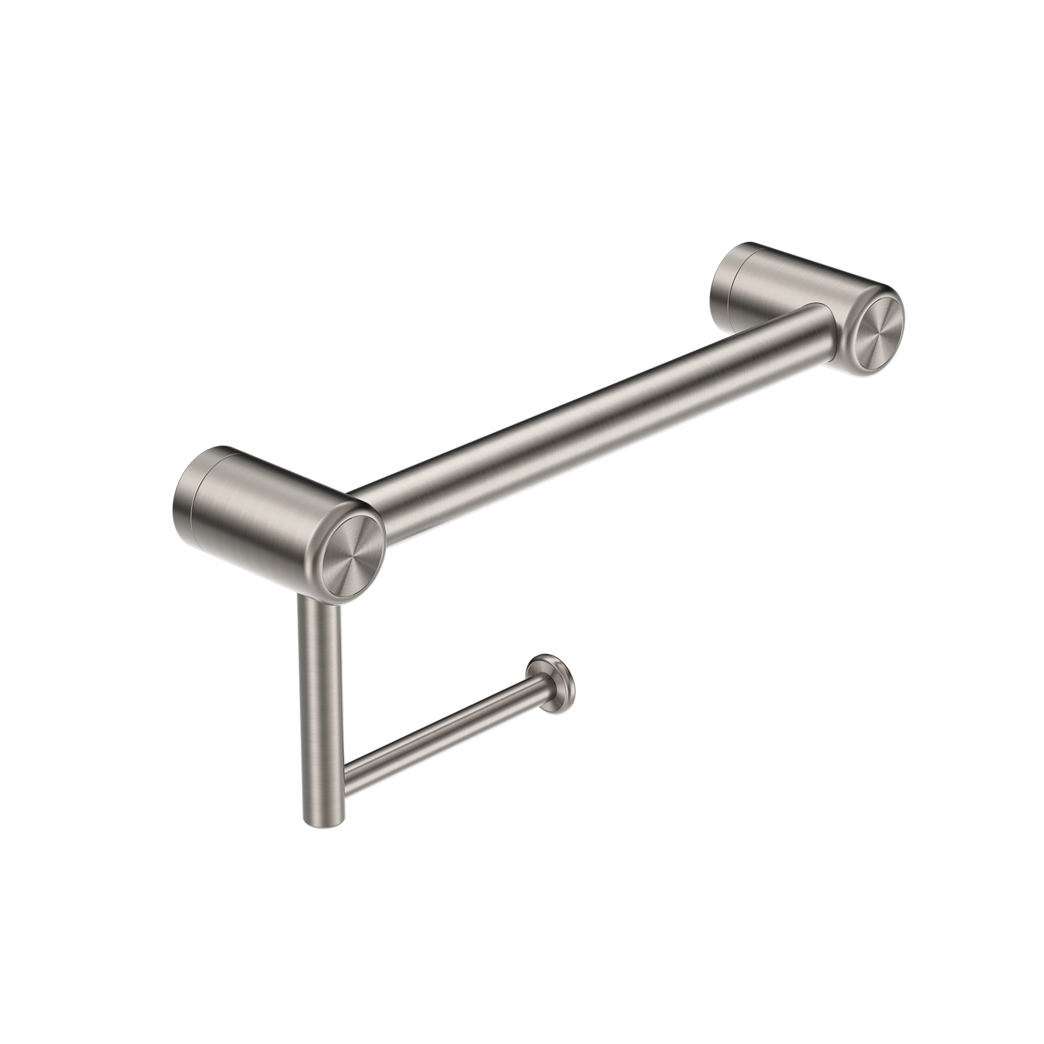 Calibre Mecca 25mm Toilet Roll Rail 300mm Brushed Nickel - NRCR2512ABN