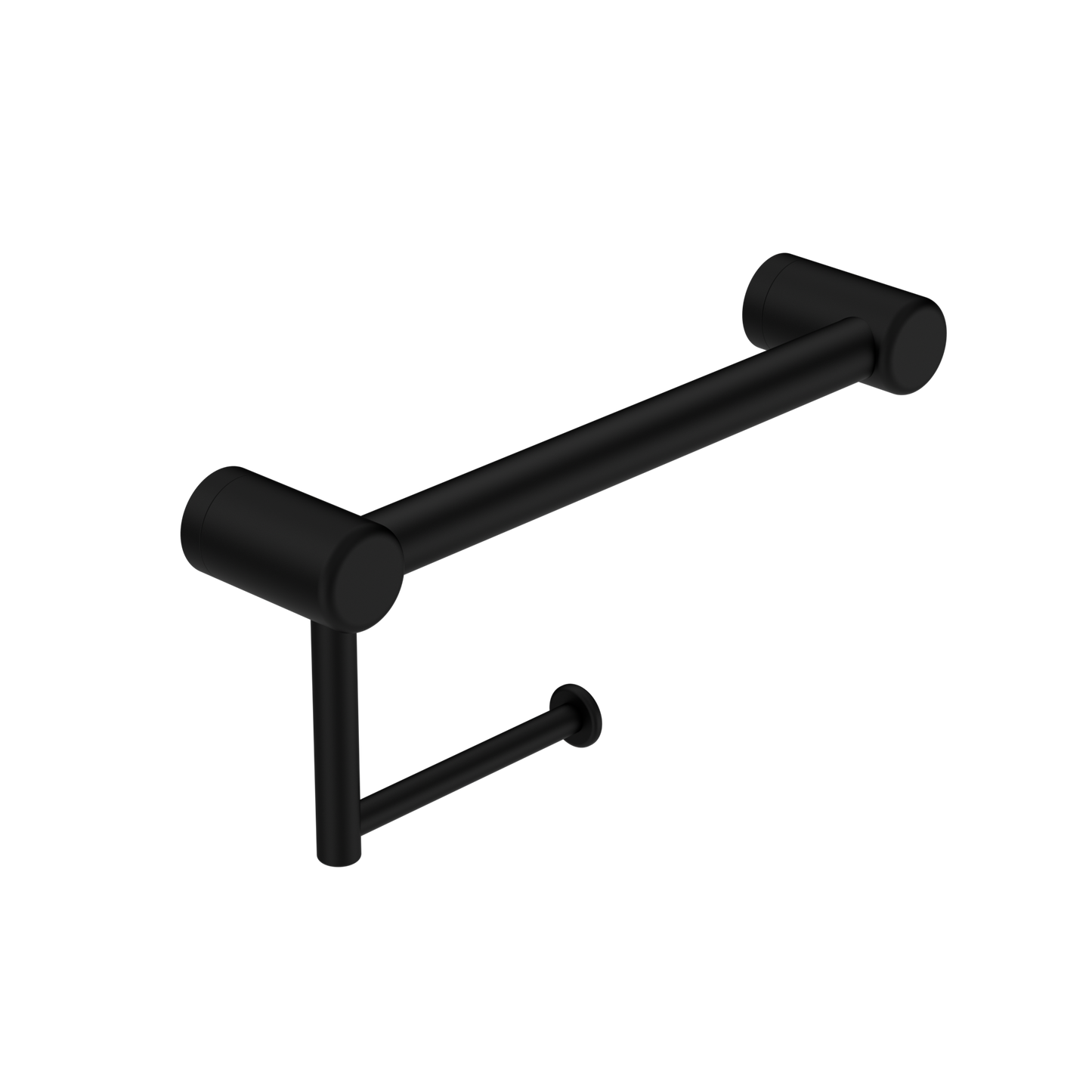 Calibre Mecca 25mm Toilet Roll Rail 300mm Matte Black - NRCR2512AMB