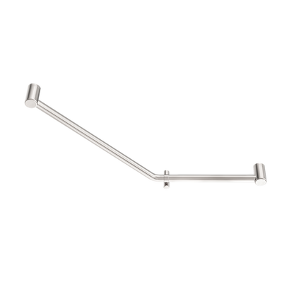 Calibre Mecca 32mm AS1428.1 Ambulant 45 Degree Bent Tube Grab Rail 450x650mm Brushed Nickel - NRCR3245DBN