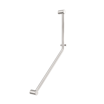Calibre Mecca 32mm AS1428.1 Ambulant 45 Degree Bent Tube Grab Rail 450x650mm Brushed Nickel - NRCR3245DBN