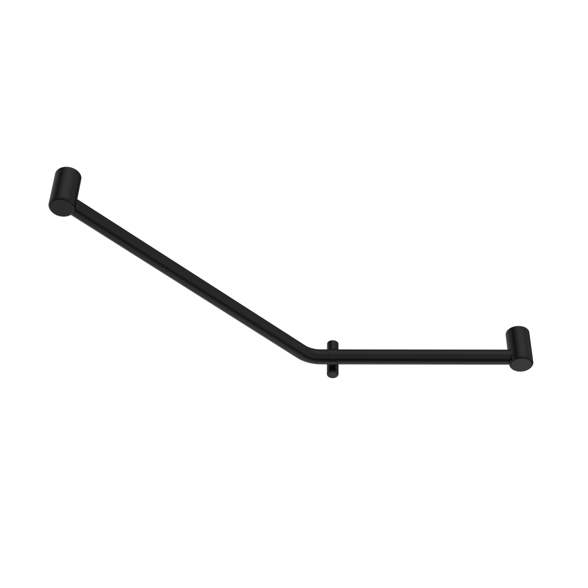 Calibre Mecca 32mm AS1428.1 Ambulant 45 Degree Bent Tube Grab Rail 450x650mm Matte Black - NRCR3245DMB