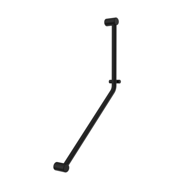 Calibre Mecca 32mm AS1428.1 Ambulant 45 Degree Bent Tube Grab Rail 450x650mm Matte Black - NRCR3245DMB