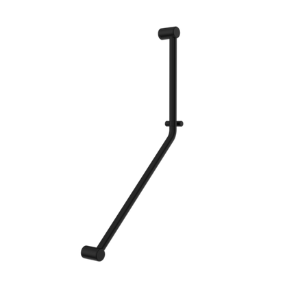 Calibre Mecca 32mm AS1428.1 Ambulant 45 Degree Bent Tube Grab Rail 450x650mm Matte Black - NRCR3245DMB