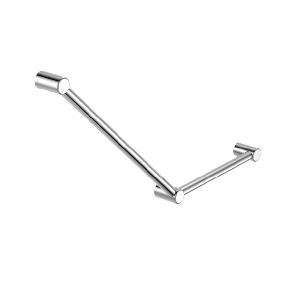 Calibre Mecca 32mm AS1428.1 Ambulant Toilet Grab Rail 45 Degree 750x450mm Chrome - NRCR3245ACH