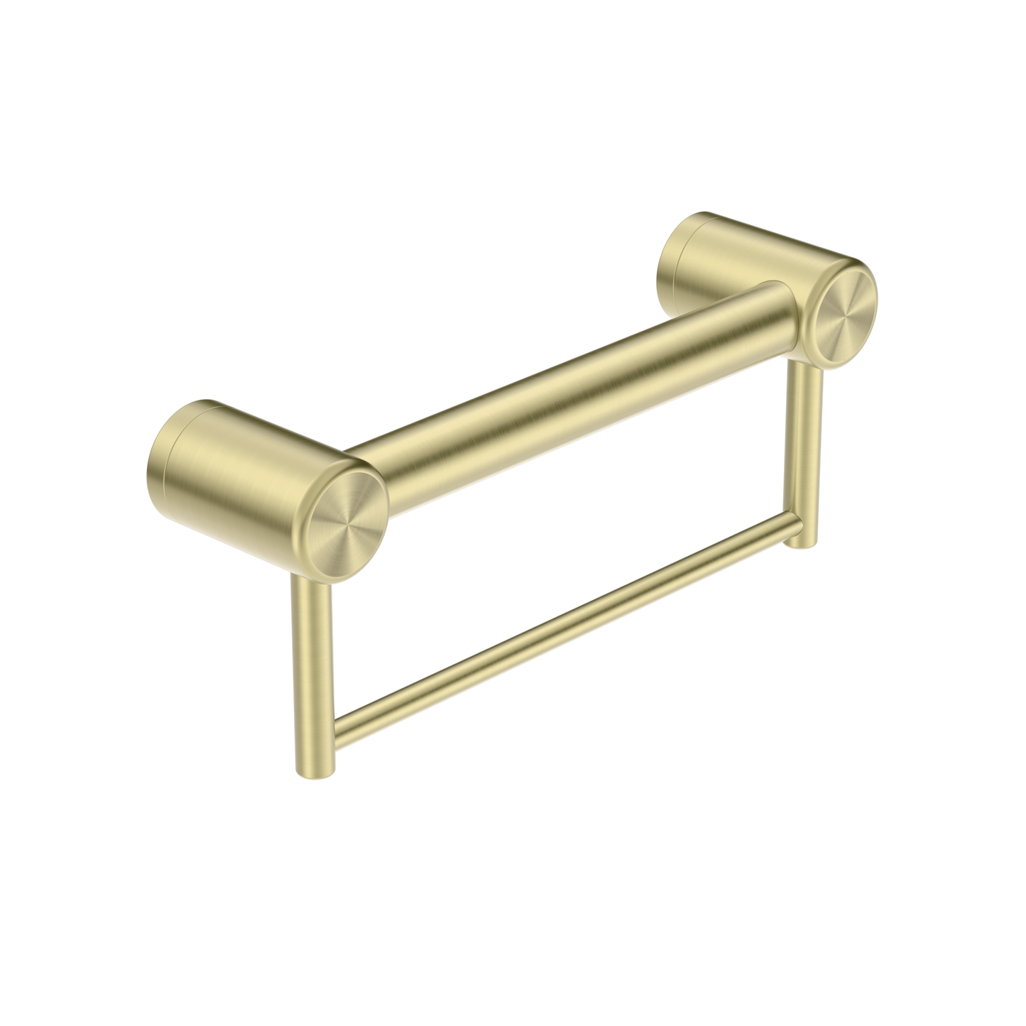 Calibre Mecca 32mm Grab Rail With Towel Holder 300mm Brushed Gold - NRCR3212BBG