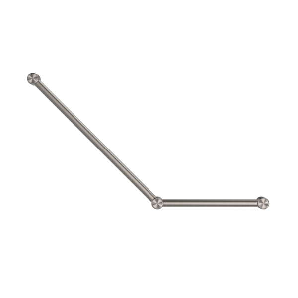 Calibre Mecca 32mm Toilet Grab Rail 45 Degree 750x450mm Brushed Nickel - NRCR3245ABN