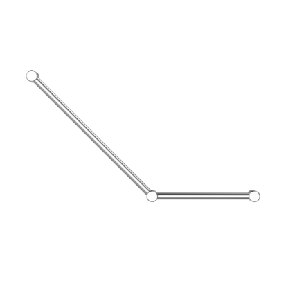 Calibre Mecca 32mm Toilet Grab Rail 45 Degree 750x450mm Chrome - NRCR3245ACH