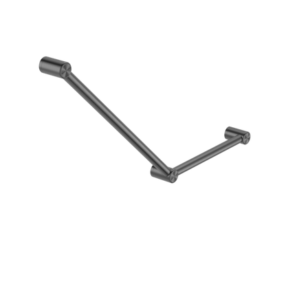 Calibre Mecca 32mm Toilet Grab Rail 45 Degree 750x450mm Gun Metal - NRCR3245AGM