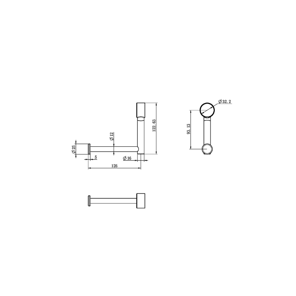 Calibre Mecca Add On Toilet Roll Holder Chrome - NRCR3286TCH