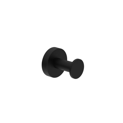 Calibre Round Robe Hook Matte Black - NR2082MB