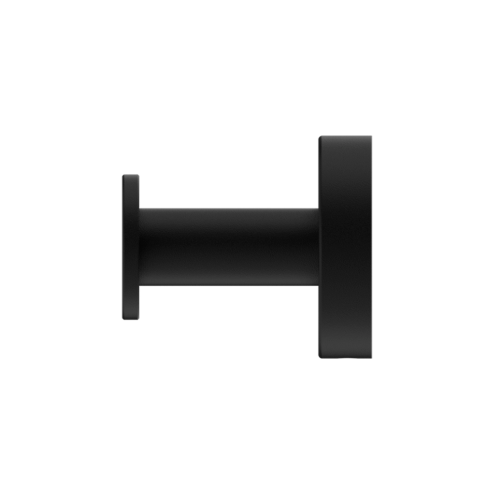 Calibre Round Robe Hook Matte Black - NR2082MB