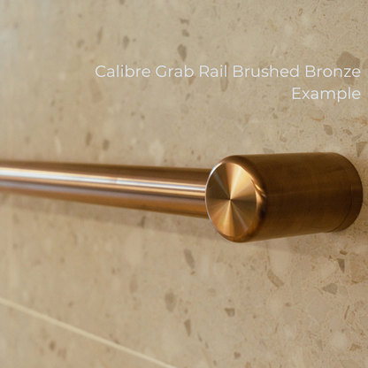 Calibre Terra 32mm Grab Rail 450mm Organic Brushed Brass Living (Made to Order) - R0140BBL