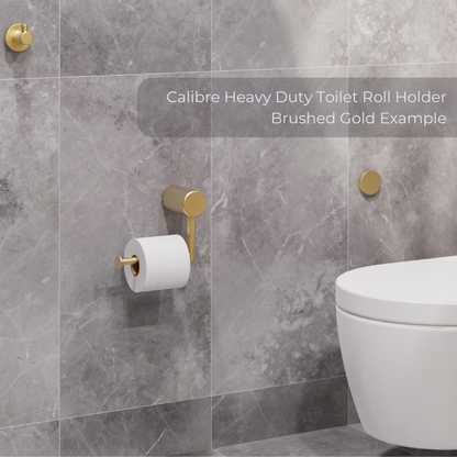 Calibre Mecca Heavy Duty Toilet Roll Holder Brushed Bronze - NRCR3286BZ