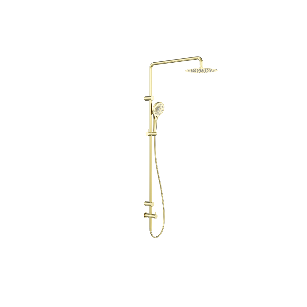 Calibre Mecca 25mm Grab Rail 900mm Twin Shower Set Brushed Gold (Stock arriving early November) - NRCS007BG