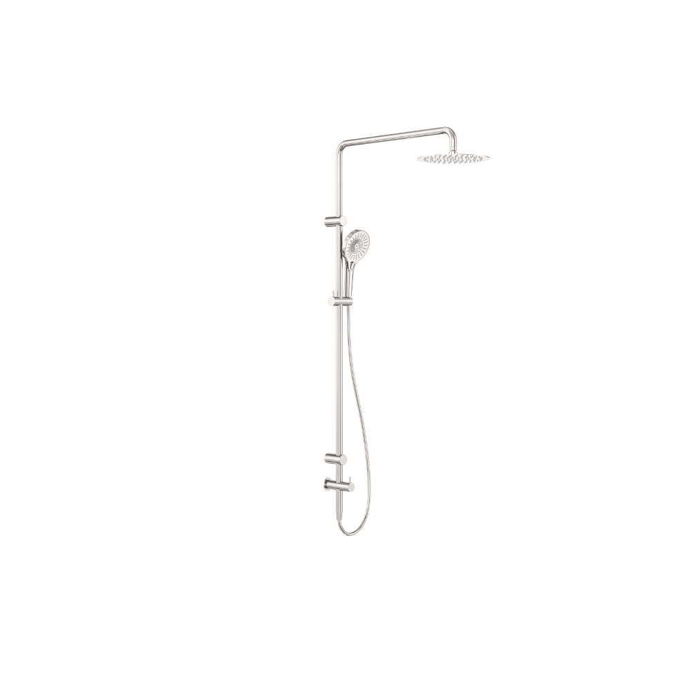 Calibre Mecca 25mm Grab Rail 900mm Twin Shower Set Brushed Nickel (Stock arriving early November) - NRCS007BN