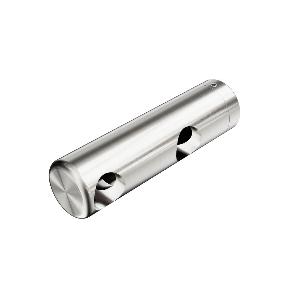 Calibre Mecca 25mm Grab Rail Make Your Own Double Towel Bracket Left Brushed Nickel (Available Early January) - NR5390421BN