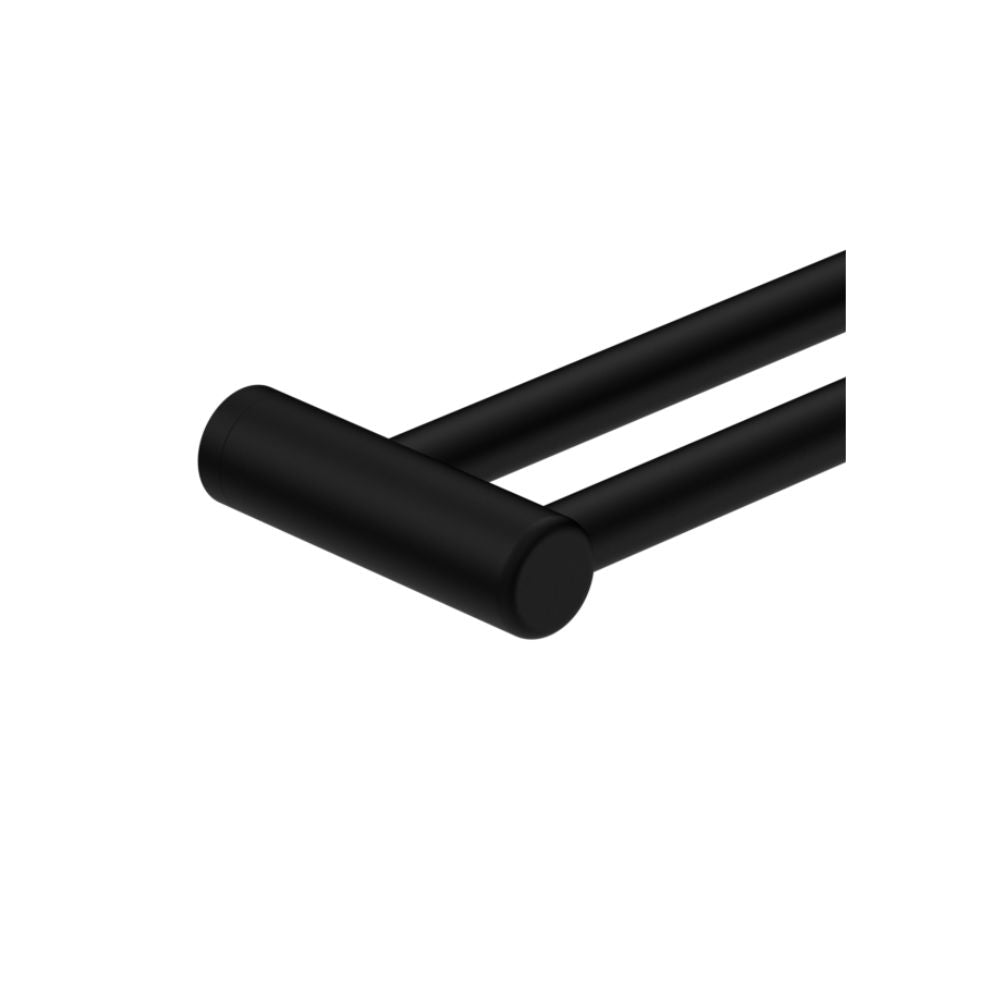 Calibre Mecca 25mm Grab Rail Make Your Own Double Towel Bracket Left Matte Black (Available Early January) - NR5390421MB