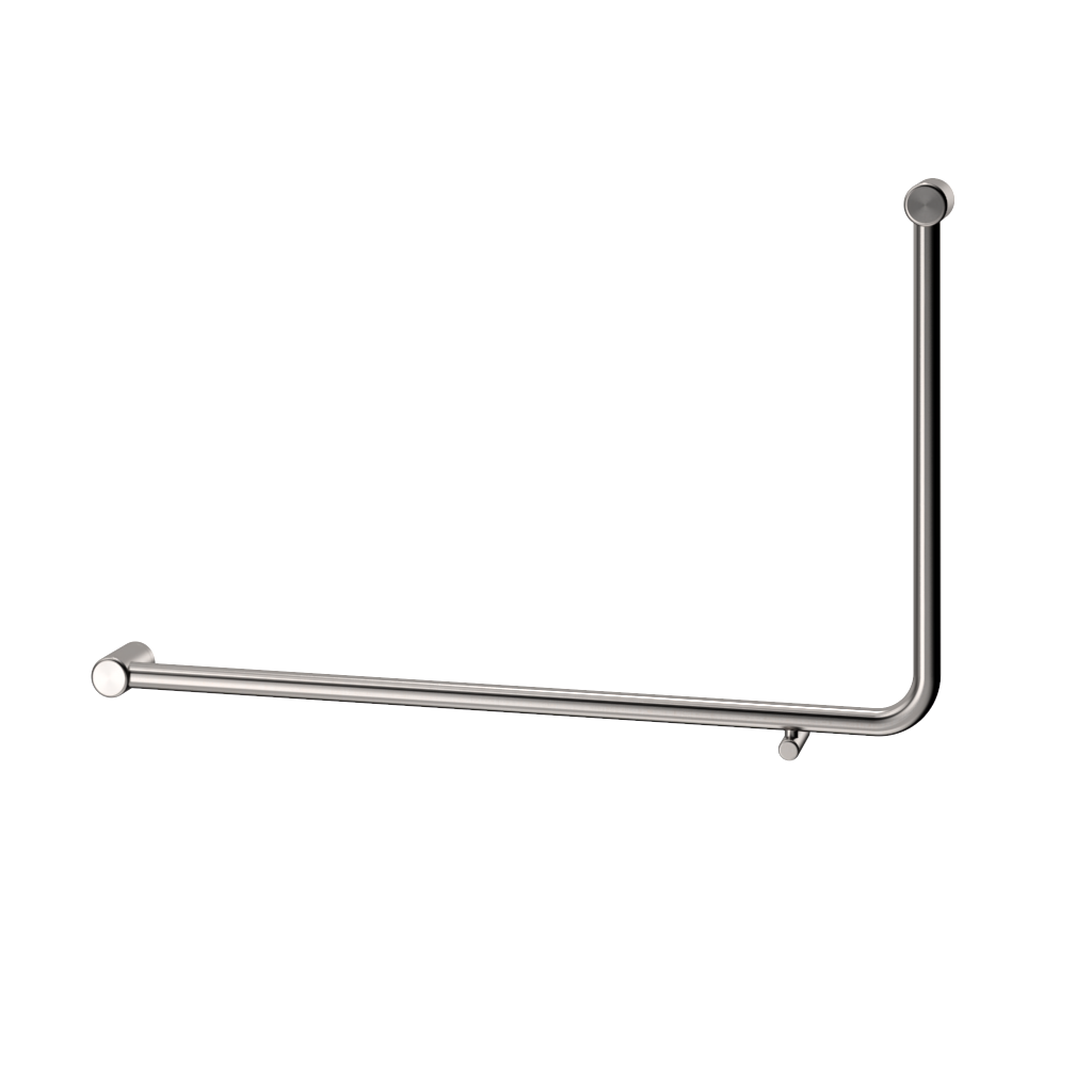 Calibre Mecca 32mm DDA Grab Rails Set 90 Degree Bent Tube 600X1000mm Brushed Nickel - NRCR3290GBN