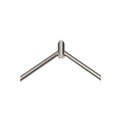 Calibre Mecca 32mm Grab Rail Make Your Own Corner Wrap Bracket Brushed Nickel (Available Early January) - NR5390431BN