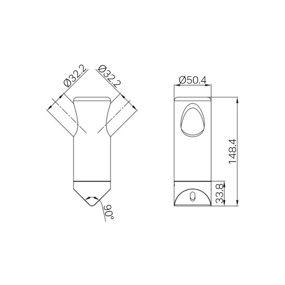 Calibre Mecca 32mm Grab Rail Make Your Own Corner Wrap Bracket Matte Black (Available Early January) - NR5390431MB