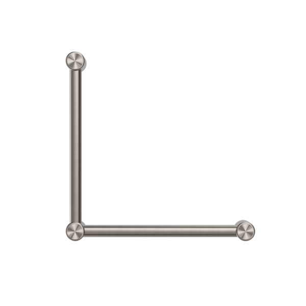 Calibre Mecca 32mm New Zealand Toilet Grab Rail 90 Degree 750x750mm Brushed Nickel - R01A7575BN