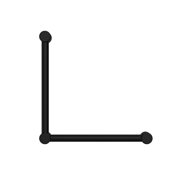 Calibre Mecca 32mm New Zealand Toilet Grab Rail 90 Degree 750x750mm Matte Black - R01A7575MB