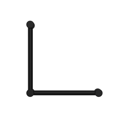 Calibre Mecca 32mm New Zealand Toilet Grab Rail 90 Degree 750x750mm Matte Black - R01A7575MB