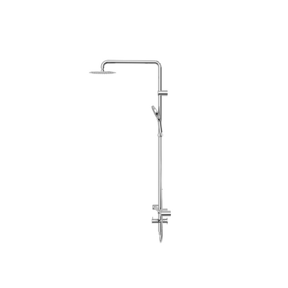 Calibre Mecca 32mm T Bar Grab Rail 1100x750mm Twin Shower Set Chrome (Stock arriving early November) - NRCS008CH