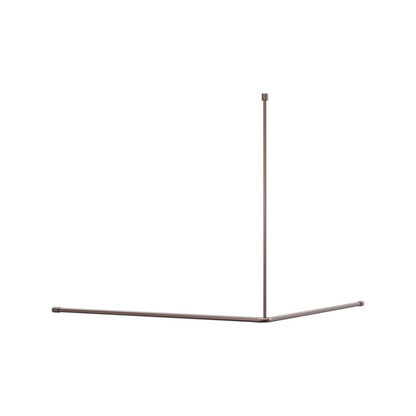 Calibre Mecca Curtain Rail 1200x1200mm 90 Degree Brushed Bronze - NRCR0006BZ
