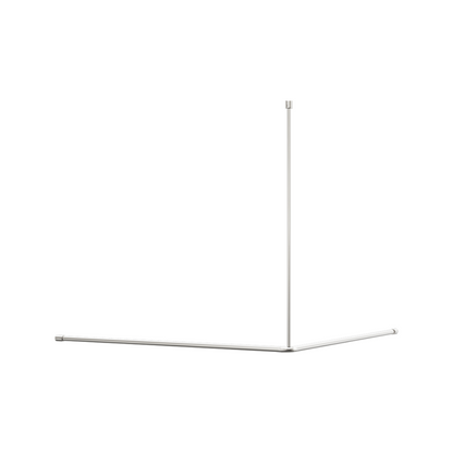 Calibre Mecca Curtain Rail 1200x1200mm 90 Degree Brushed Nickel - NRCR0006BN
