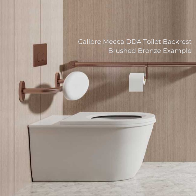 Calibre Mecca DDA Accessible Toilet Backrest Removable Matte Black - NRCR0001MB