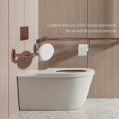 Calibre Mecca DDA Accessible Toilet Backrest Removable Matte Black - NRCR0001MB