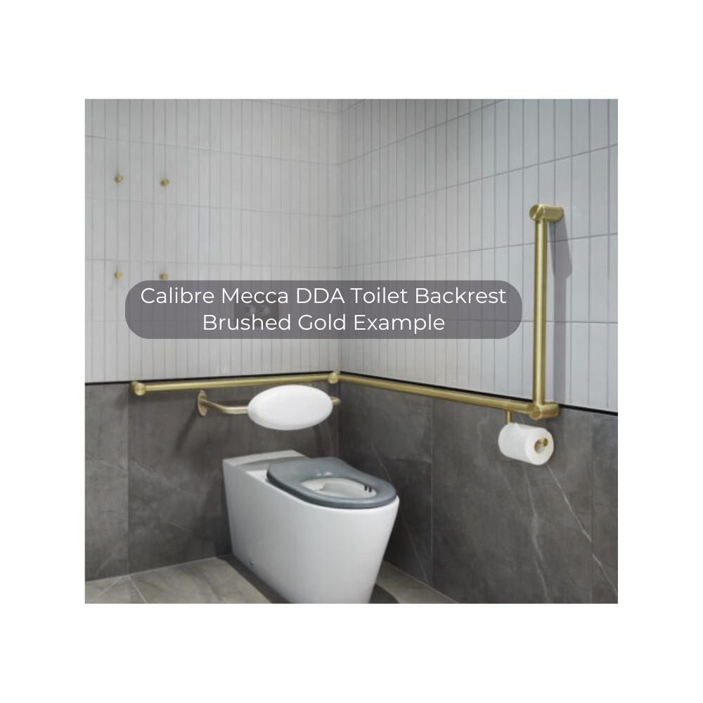 Calibre Mecca DDA Accessible Toilet Backrest Removable Brushed Gold - NRCR0001BG