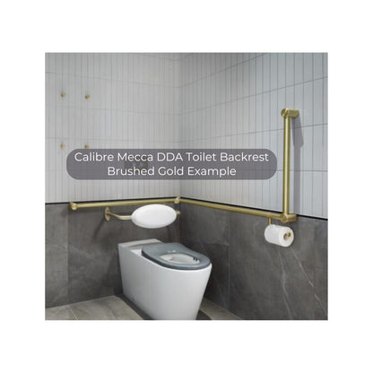 Calibre Mecca DDA Accessible Toilet Backrest Removable Brushed Gold - NRCR0001BG
