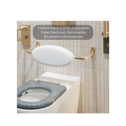 Calibre Mecca DDA Accessible Toilet Backrest Removable Brushed Gold - NRCR0001BG