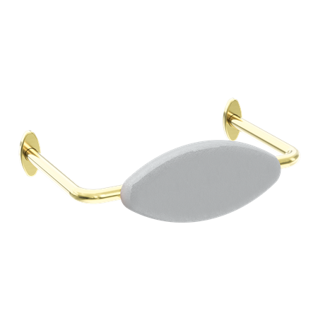 Calibre Mecca DDA Accessible Toilet Backrest Removable Brushed Gold - NRCR0001BG