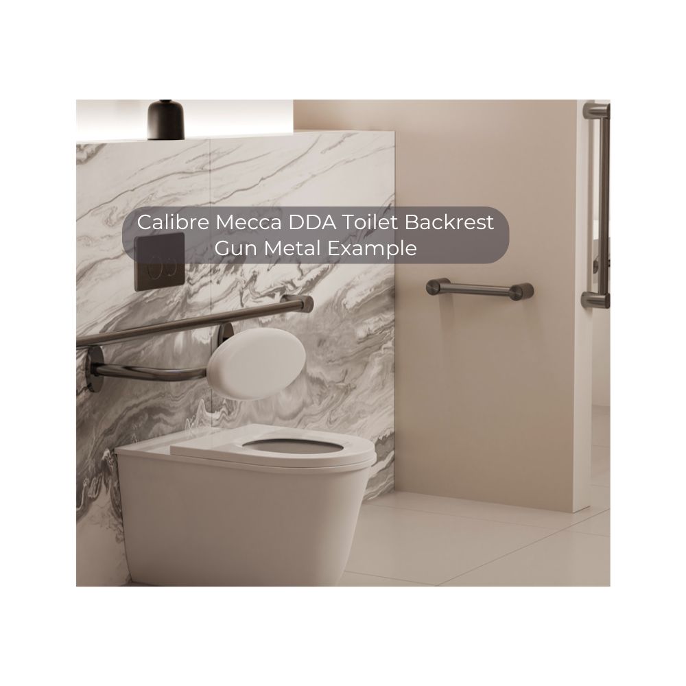 Calibre Mecca DDA Accessible Toilet Backrest Removable Brushed Gold - NRCR0001BG